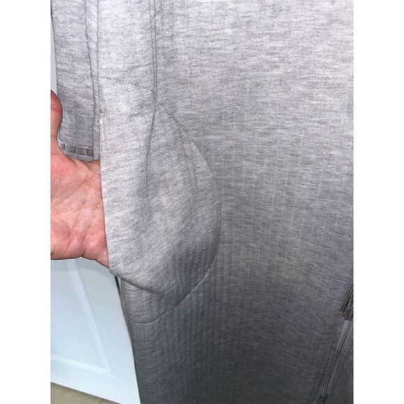 Miss Elaine Women's Zip-Front Robe Gray Size L Ankle-Length Long Sleeve Warm - Picture 6 of 8
